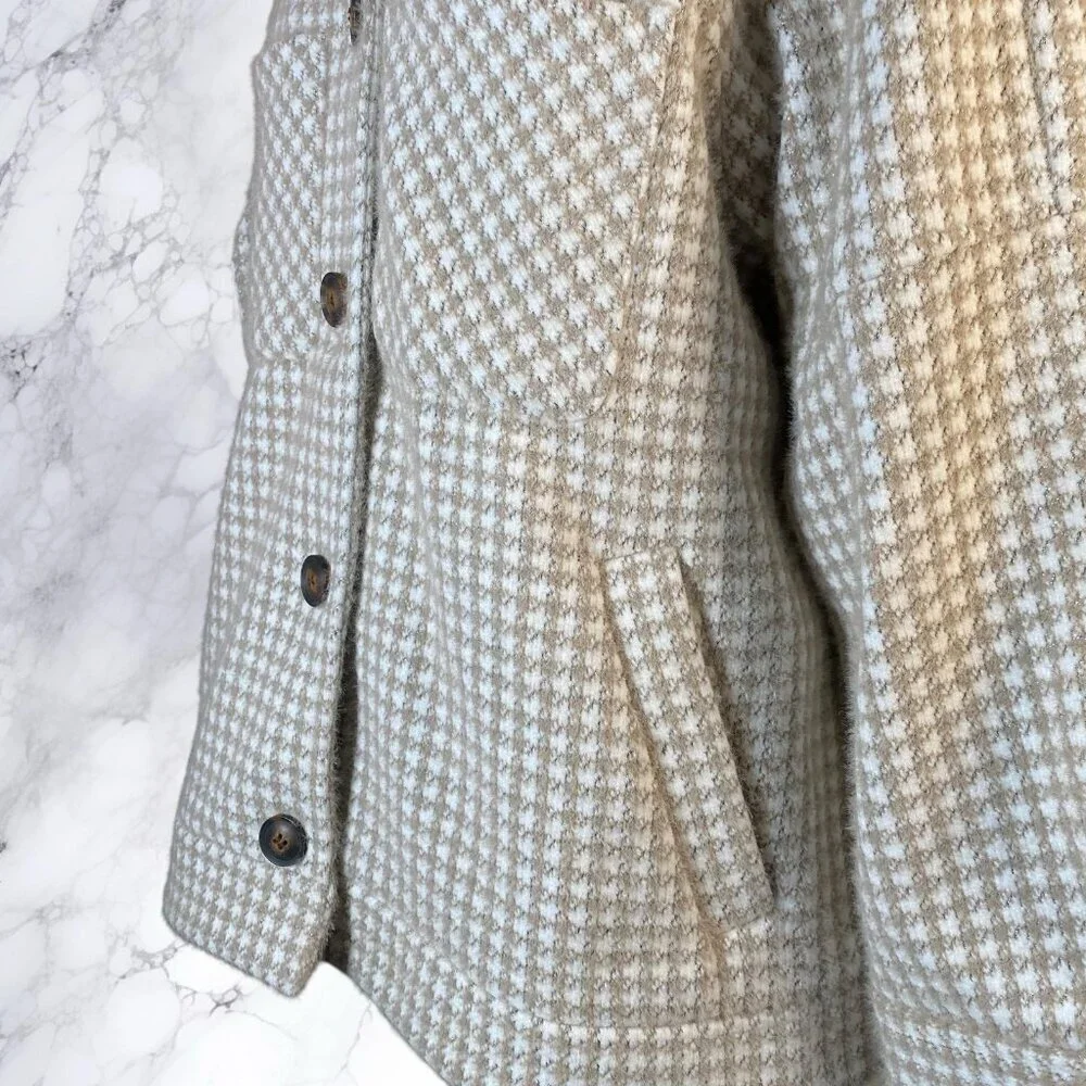 Greylin Houndstooth Shirt Jacket - NEUTRAL